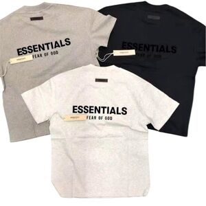 Essentials T-Shirt - Black, Light Grey & Dark Grey